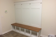 Custom mudroom seat